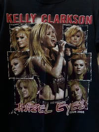 Image 2 of Y2K Kelly Clarkson “Hazel Eyes” 2005 Tour Black Cotton Shortsleeve Tee