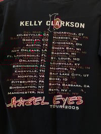 Image 3 of Y2K Kelly Clarkson “Hazel Eyes” 2005 Tour Black Cotton Shortsleeve Tee