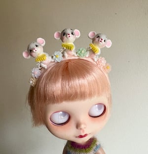 Image of Three Little Mice Headband for Blythe Dolls
