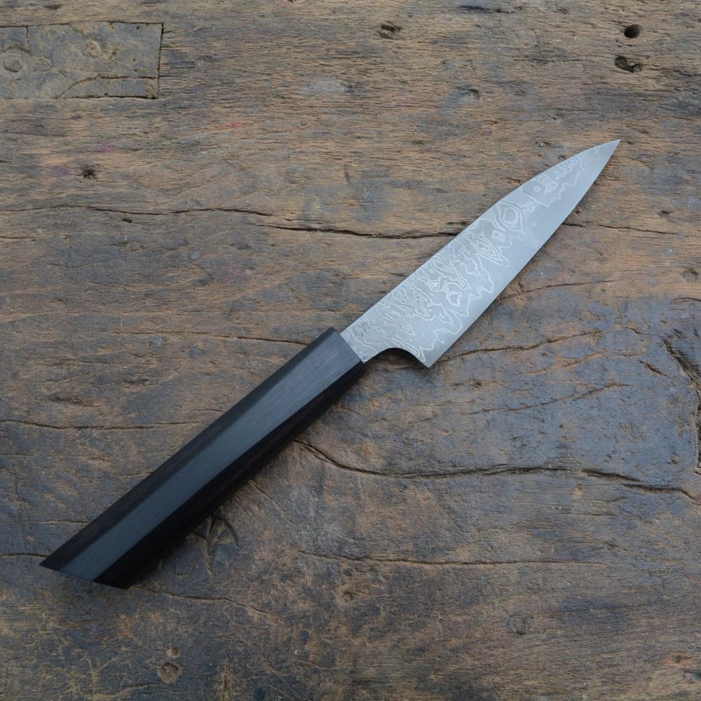 Image of Damascus / 1.2442 sanmai petty knife