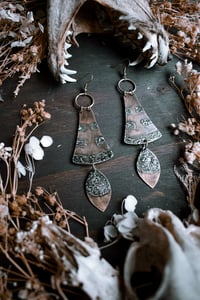 Image 1 of Thunder brass and silver earrings