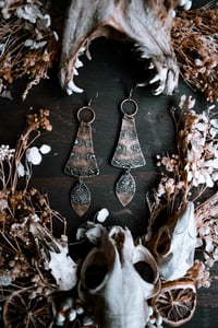Image 3 of Thunder brass and silver earrings
