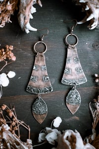 Image 5 of Thunder brass and silver earrings