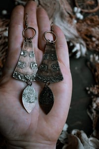 Image 6 of Thunder brass and silver earrings