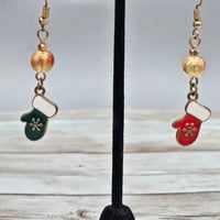 Image 2 of Christmas Mitten Earrings 