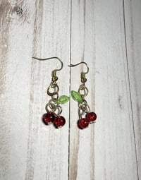 Image 1 of Handmade Cherry Earrings 