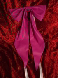 Image 1 of Leather Pussy Bow Pink