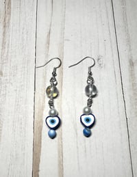 Image 2 of Handmade Evil Eye Earrings 