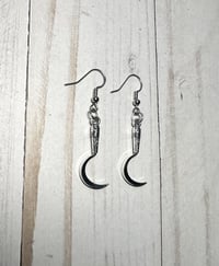 Image 1 of Handmade Crescent Blade Earrings 