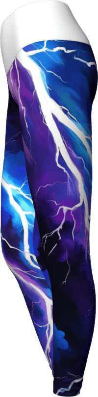 Image 2 of White Lightening Yoga Leggings