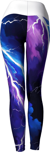 Image 3 of White Lightening Yoga Leggings