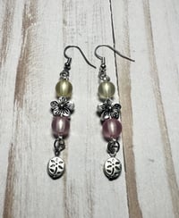 Image 2 of Handmade Crystal Flower Earrings 