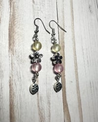 Image 1 of Handmade Crystal Flower Earrings 