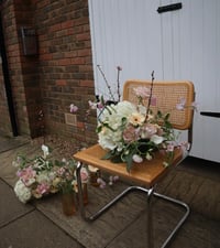 Image 3 of pastel peach floral arrangements 