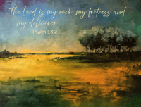 Image 1 of Pack of 10 Postcards Envelopes Bible Verses Psalm 18:2 Encouragement Inspirational 
