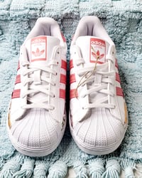Image 3 of Adidas Kids White/Pink Sneakers Size 2