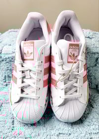 Image 4 of Adidas Kids White/Pink Sneakers Size 2