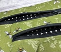 Green Canvas Bee Project Bag/Black Zipper