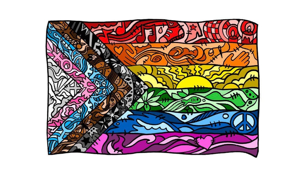 Image of Quilted Queer Vinyl Sticker 