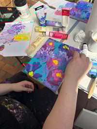 Image 1 of TEXTURED FLORAL ART WORKSHOP