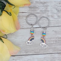 Image 3 of Best Friend Rainbow Key Chain Set