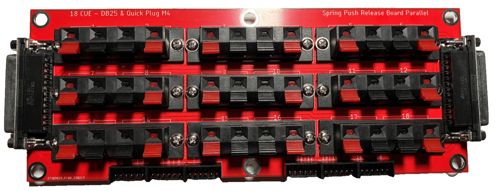 18 CUE 2DB25 Spring Push Release & 6PIN Quick Plug M4