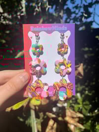 Patchwork petal earrings 