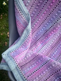 Image 3 of Pretty pastels crocheted blanket 