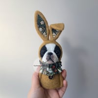 Image 4 of Boston Terrier Bunny Ornament - Mustard A