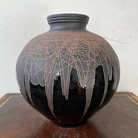 Image 3 of black sgraffito vase