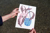 Image 5 of 'Pink Polka Plant' Art giclee print floral A4 print on photo rag premium paper