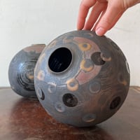 Image 2 of gold dot round vases