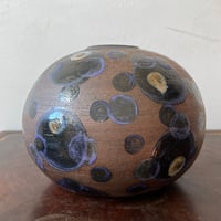 Image 3 of dark lavender dot vase