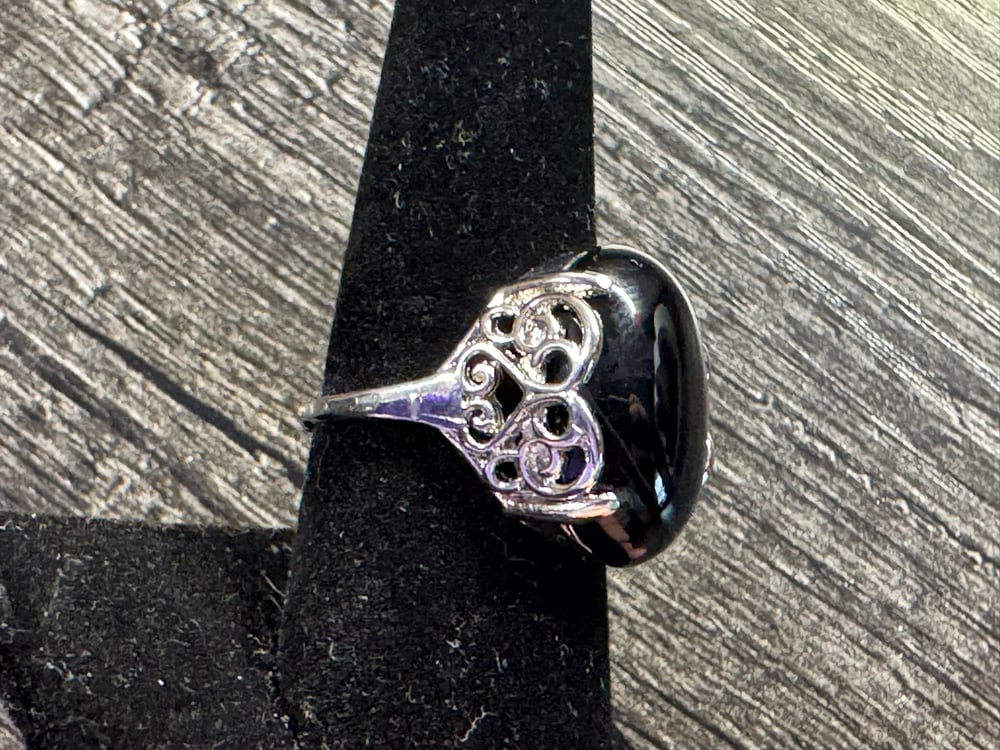 Image of Large Obsidian Ring