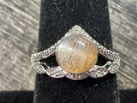 Image 1 of Orange Selenite Ring