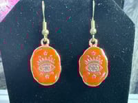 Image 4 of Orange All Seeing Eye Earrings 
