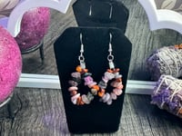 Image 1 of Mixed Crystal Hoop Earrings
