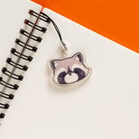 Image 5 of Stickerbook B6 -  Cute Racoon + charm
