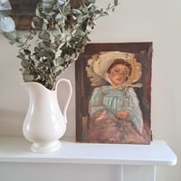 Image 1 of Wonderful Distressed Oil Portrait 
