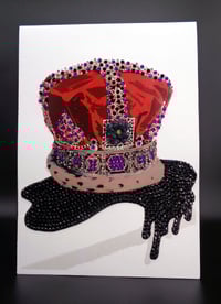 Image 10 of A3 Navy Peony rhinestone chocolate crown