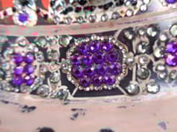 Image 6 of A3 Navy Peony rhinestone chocolate crown