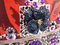 Image 8 of A3 Navy Peony rhinestone chocolate crown