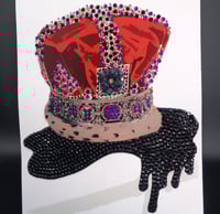 Image 12 of A3 Navy Peony rhinestone chocolate crown