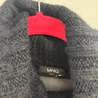 Image 3 of mesh+knit turtleneck
