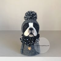 Image 1 of Valentine's Boston Ornament - Dark Grey Srar