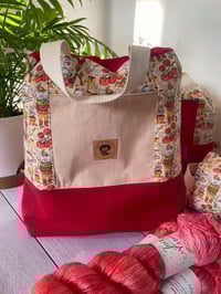 Image 4 of Commande réservée Anne F : Sac à projets taille L : Petites souris au potager