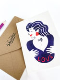 Carte postale double volet "Self Love"