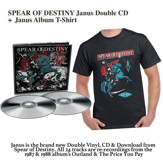 SPEAR OF DESTINY Janus CD & T-shirt 