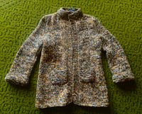 Image 1 of 1970s Handmade Cottage Earthtone Open Sweater