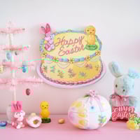 Image 1 of Happy Easter cake plaque 
